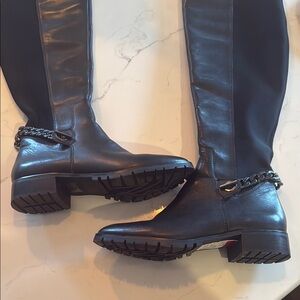 Karl Lagerfeld Black Leather Women's Boots